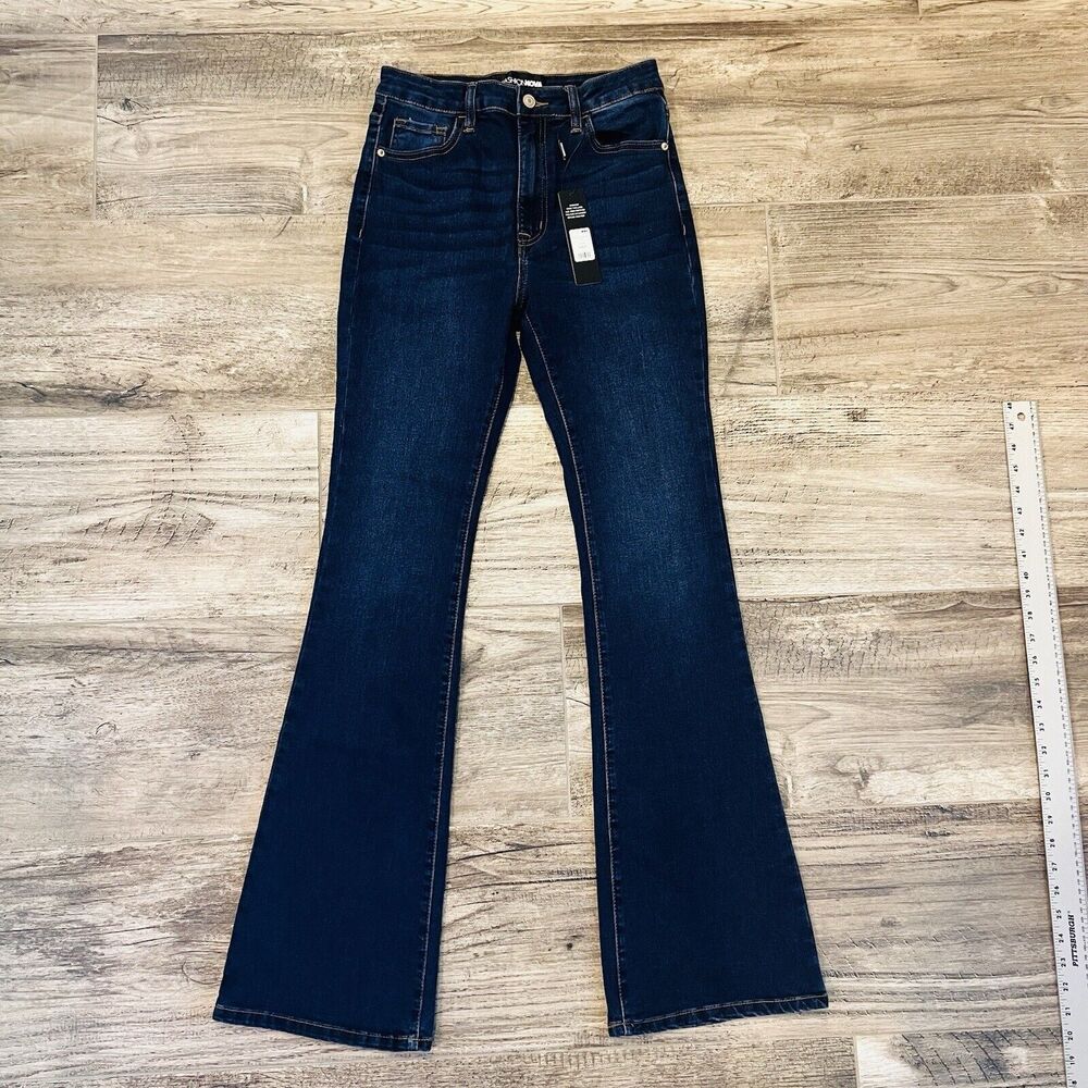 Fashion Nova NWT Sz9 Affair Of The Flare Jeans Darkwash Bootcut Flare #94